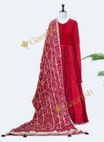 Red Anarkali with Gajji Silk Dupatta