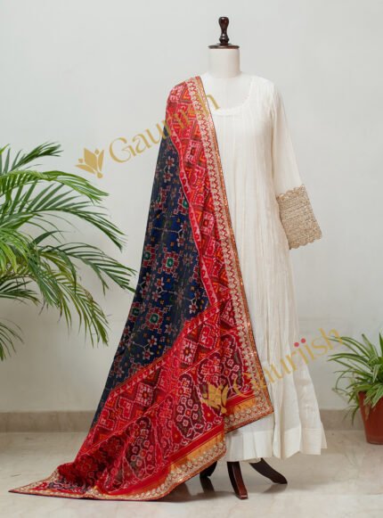 Mul Chanderi Anarkali Set with Heavy Patola Dupatta