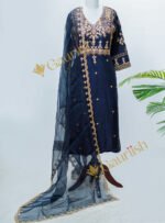 Organza Silk Dupatta with Tikki Marodi Embroidery