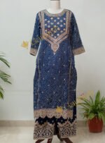 Gajji Silk Kurta Set with Finest Tikki Marodi Work