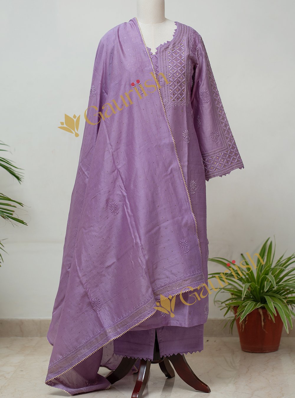 Elegant Chanderi Kurta Set Elegant Chanderi Kurta Set