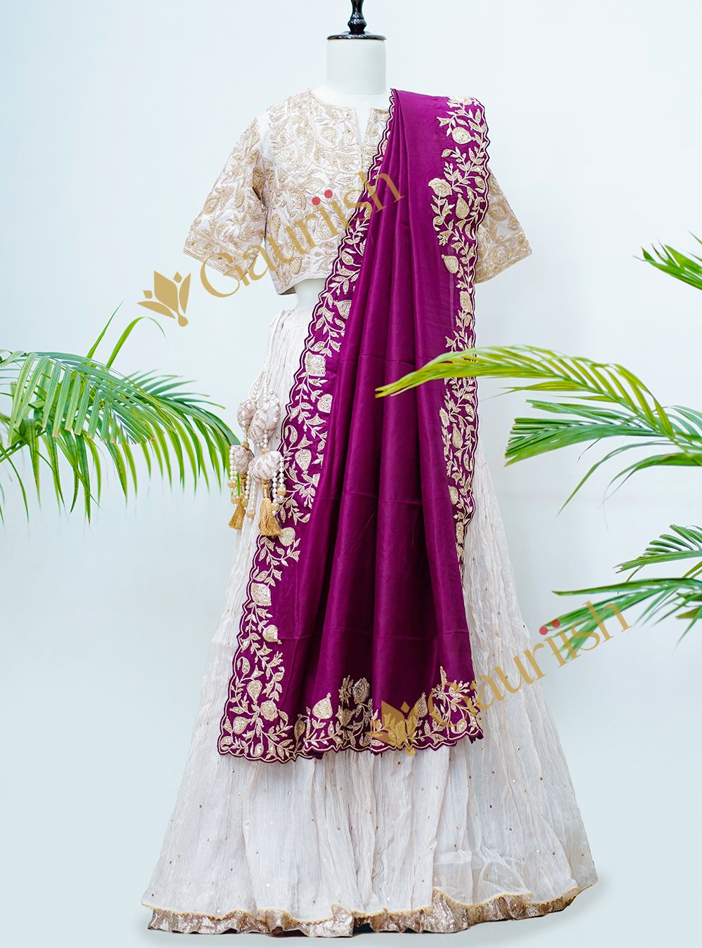 Lehenga Set with Exquisite Marodi Work Lehenga Set with Exquisite Marodi Work