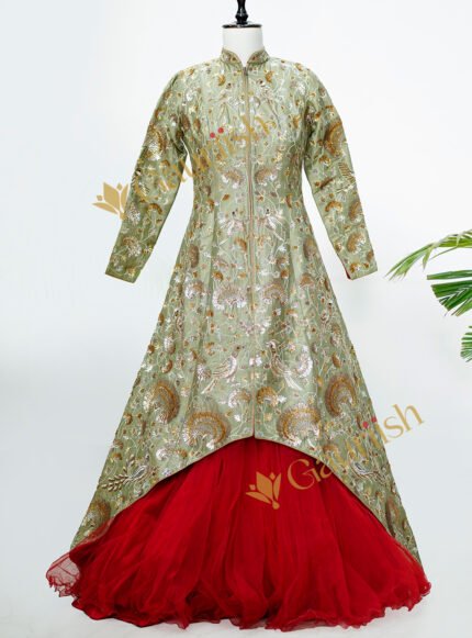 Indo Western Lehenga with Zardosi