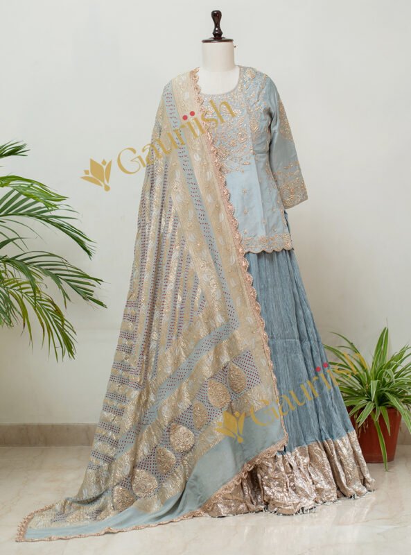 Silk Lehnga with Heavy Blouse and Beautiful Rai Bandhej Dupatta