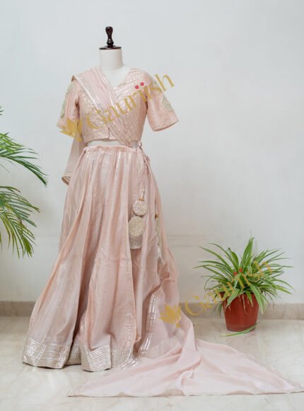 Chanderi Silk Lehenga Set