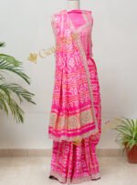 Gharchola Saree with Intrinsic Moti Tikki Marodi Work