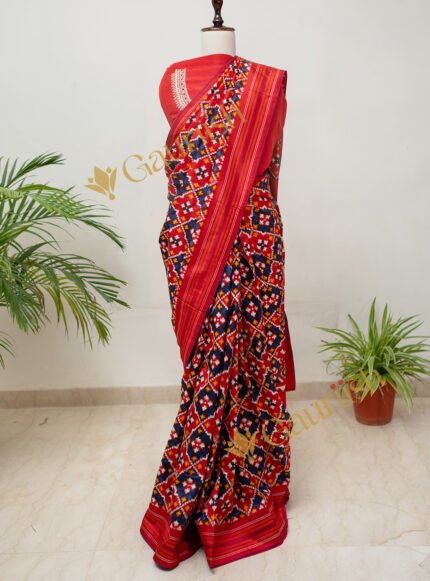 Mulberry Silk Saree With Beautiful Embroidery Handmade Blouse